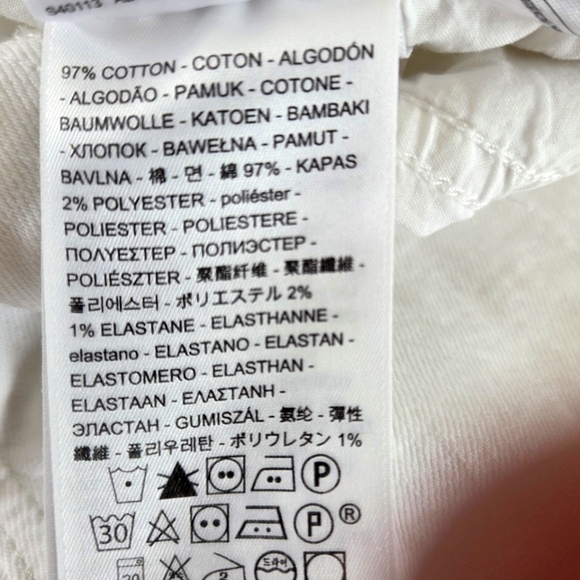 Levi's Premium Women's Wedgie Straight Leg Button Fly Denim Jean's White Frayed - Picture 15 of 16